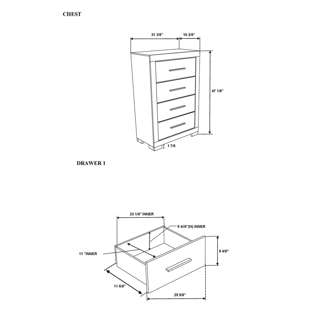 Elsa - 2 Toned And Chest With Bar Handle