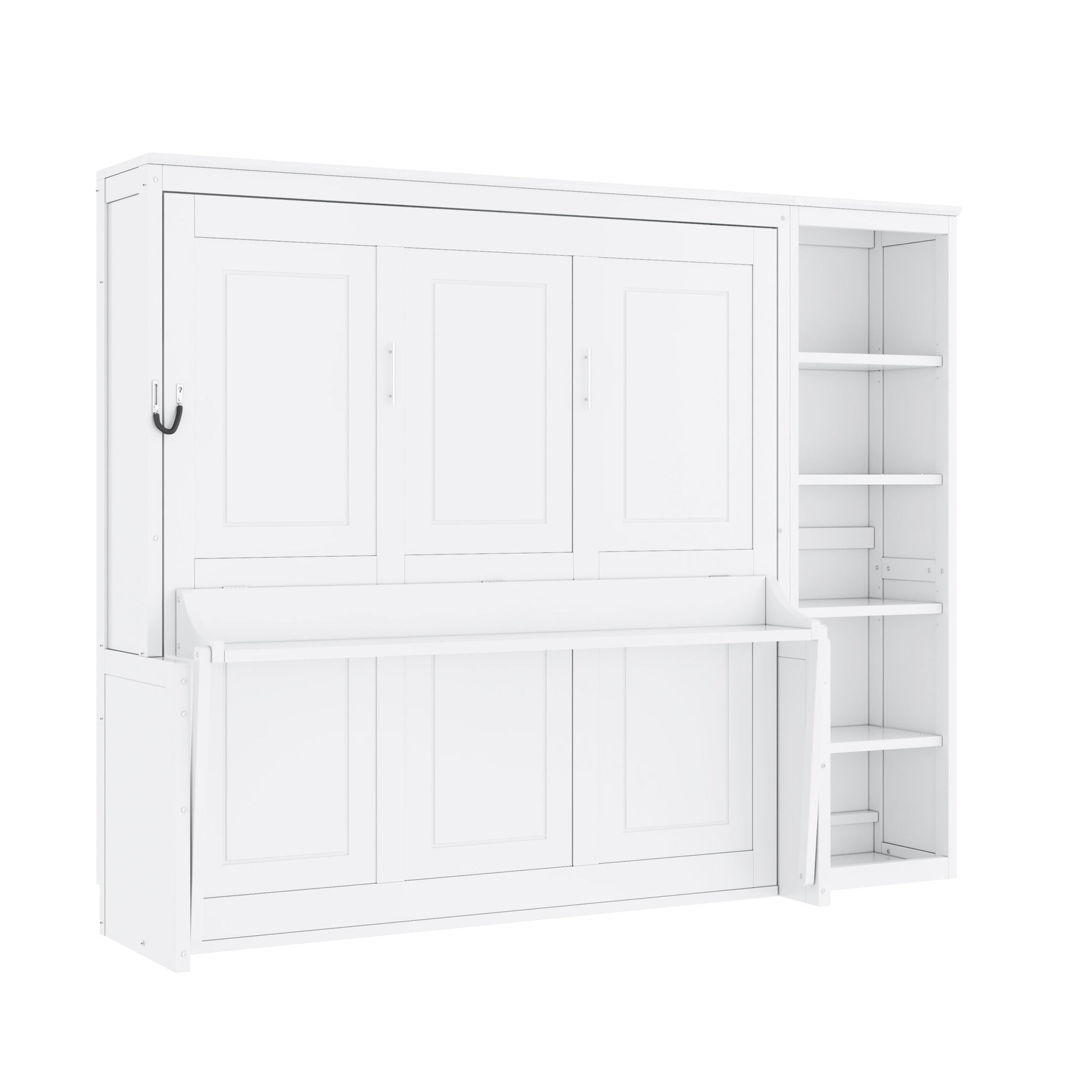 Sturdy Murphy Bed With Desk And Bookshelf