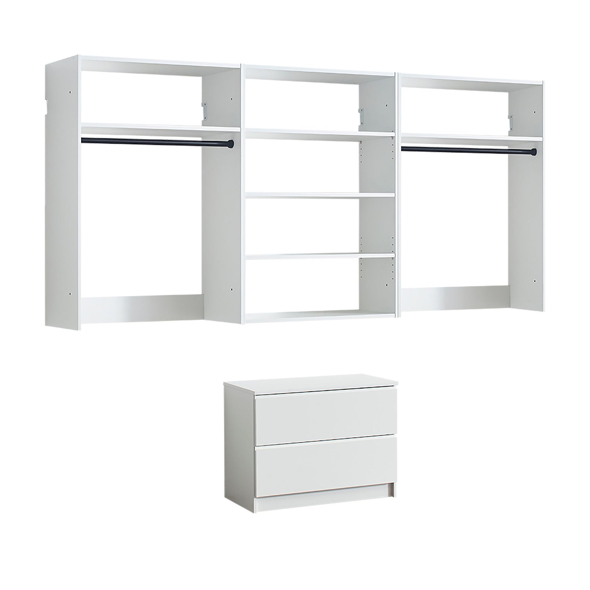 Devi - Wall Mounted Closet System With Modular Units