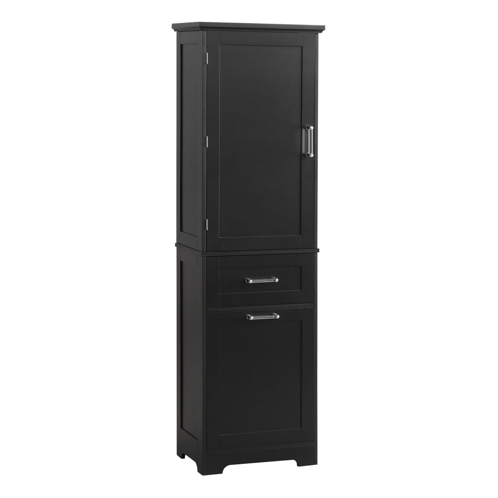 Tall Freestanding Bathroom Storage Cabinet With Adjustable Shelf And 2 Drawers