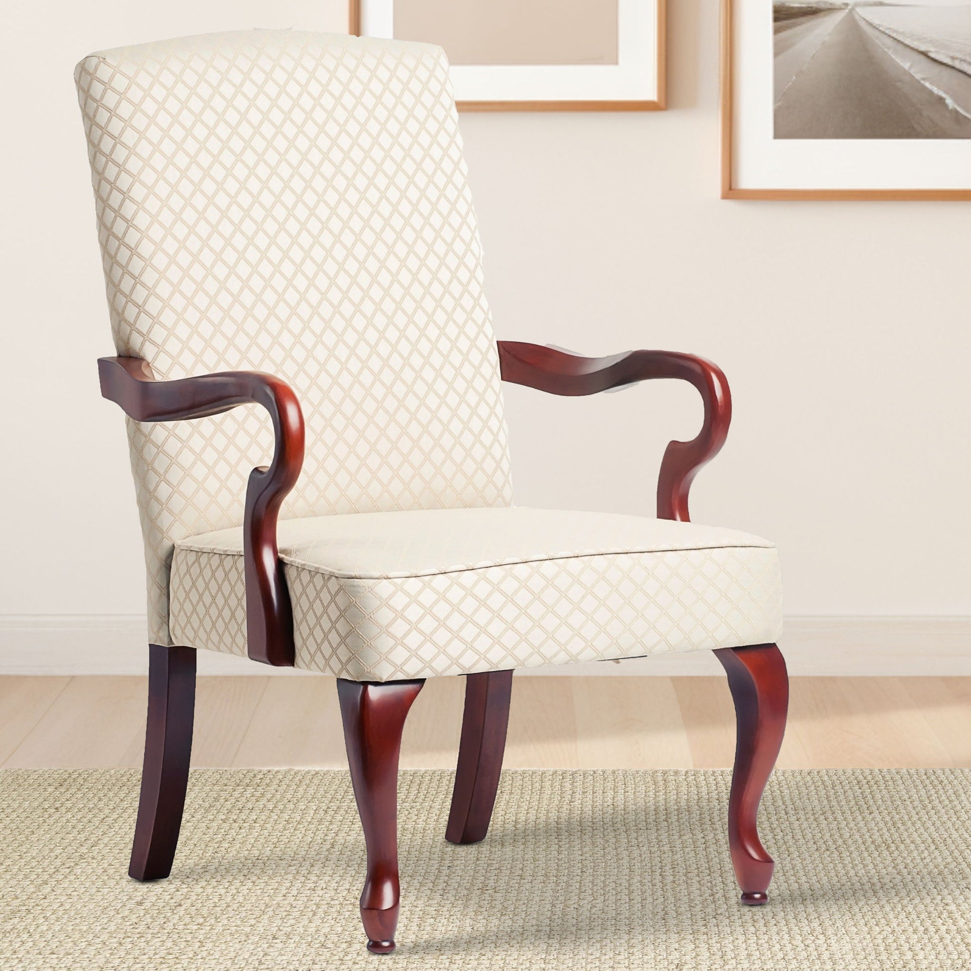 Delaney - Elegant Gooseneck Arm Chair With High Back