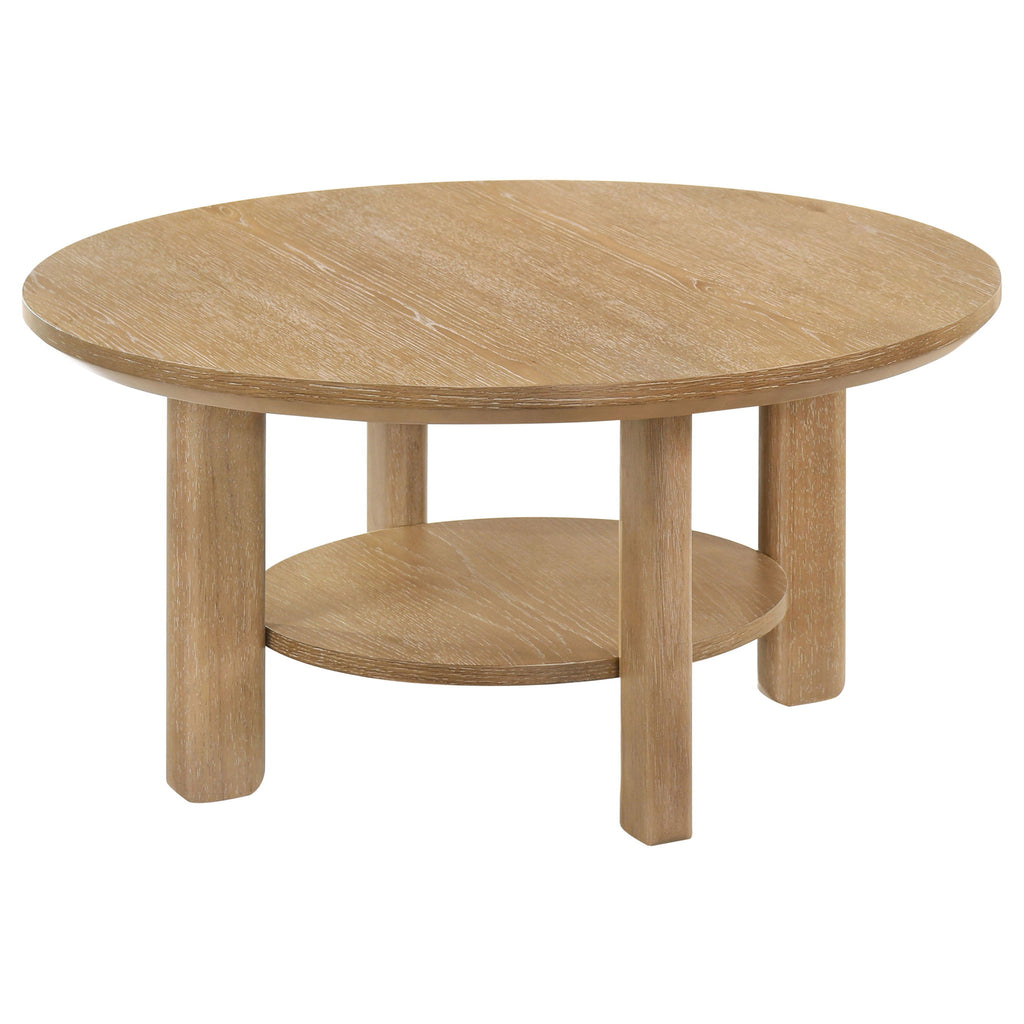 Crispin - Round Table With Lower Shelf