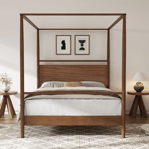 Canopy Bed Frame With 4 Posters