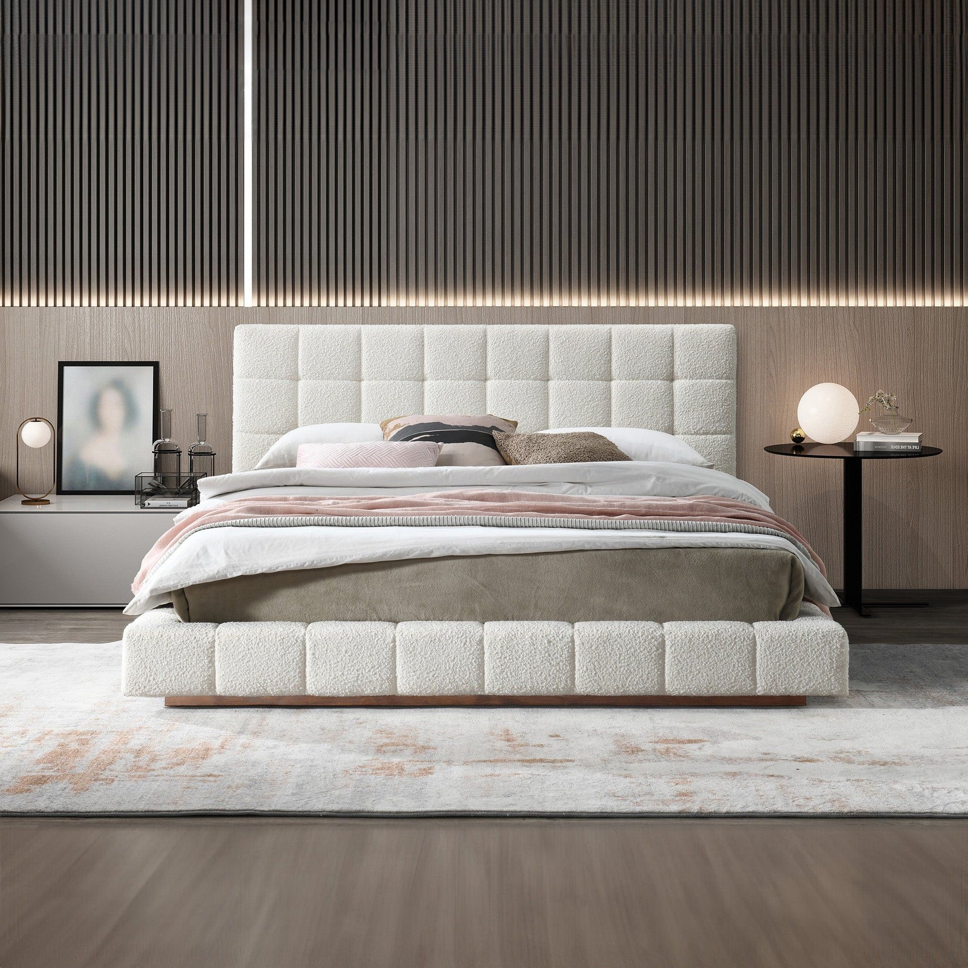 Hudson - King Bed - Ivory