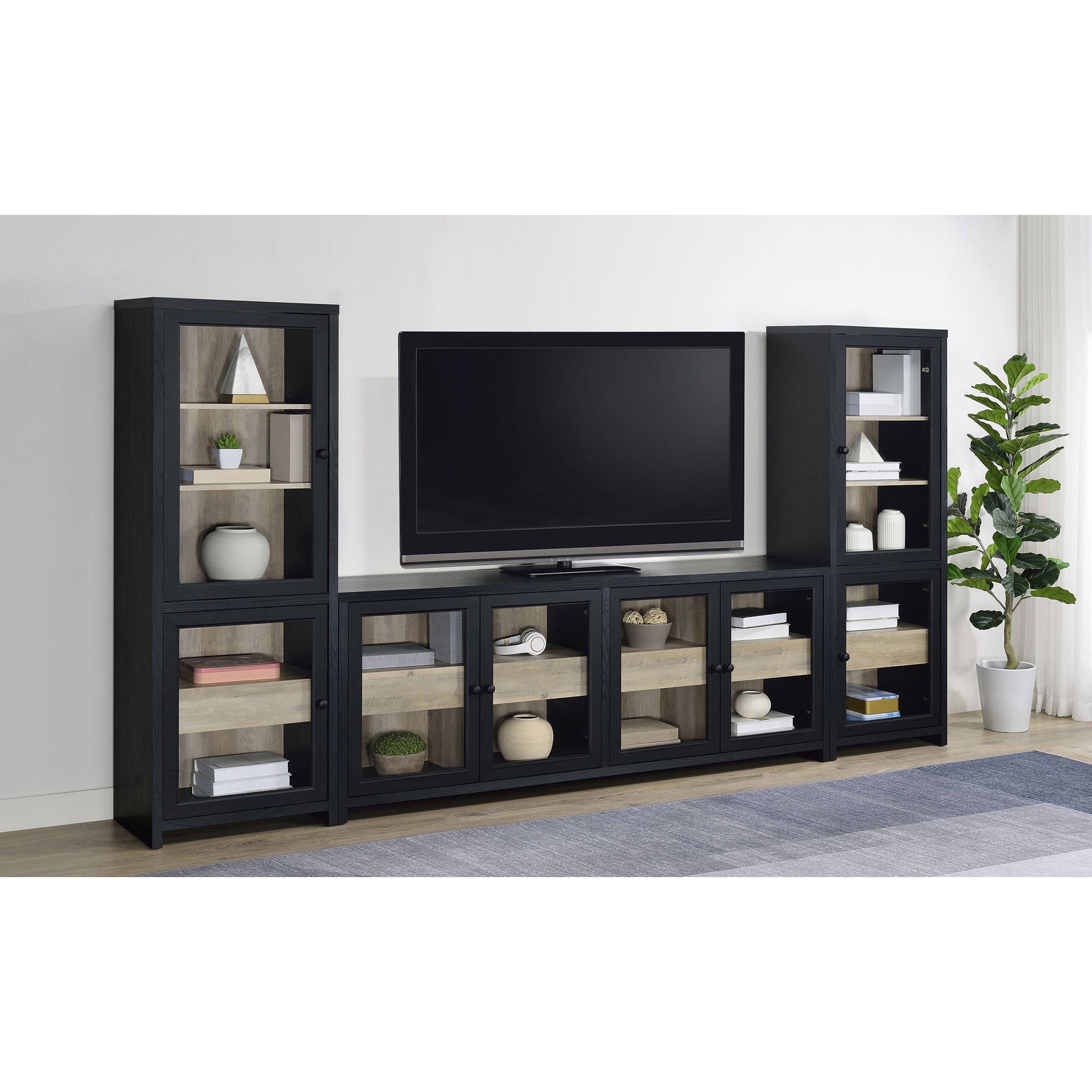 Kennison - 3 Piece Entertainment Center - Black