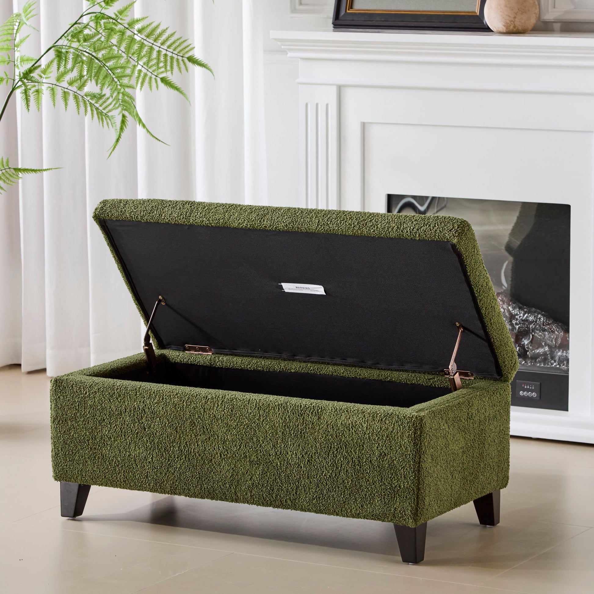 Storage Ottoman With Flip Top Lid