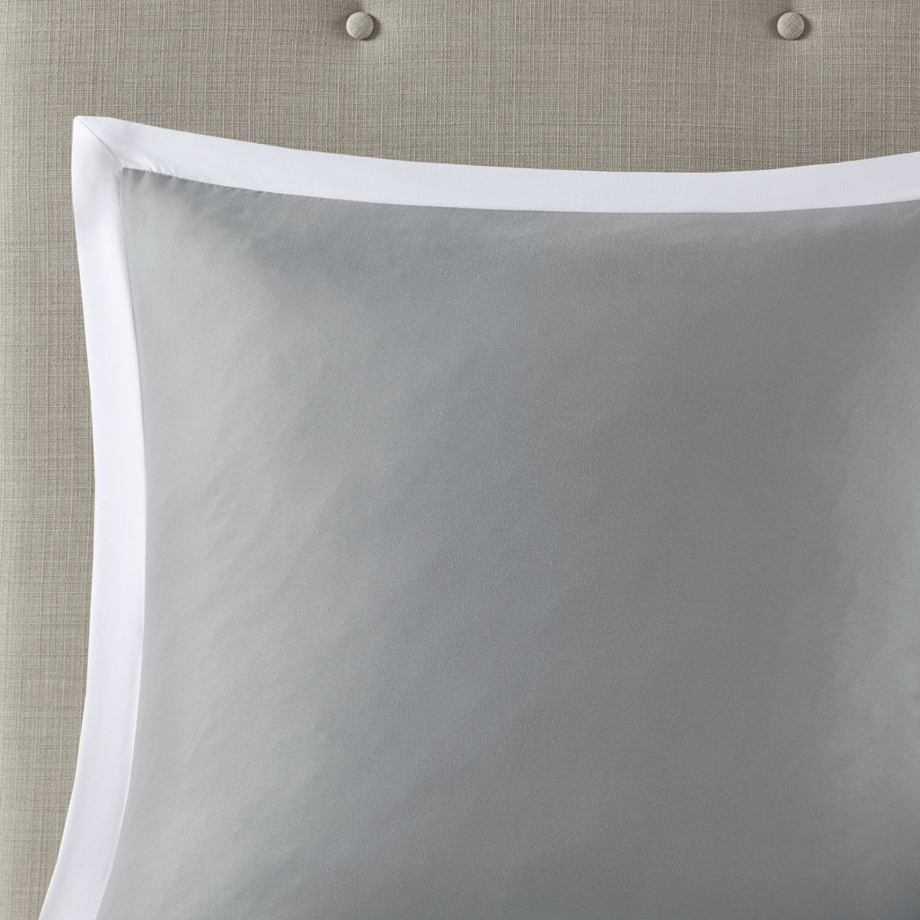Powell - Queen 8 Piece Embroidered Comforter Set - White
