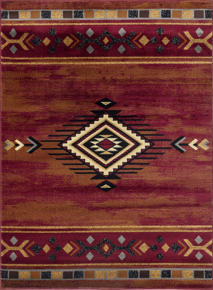 Tribes - GC_YLS4002 Red 5' x 7' Southwest Area Rug