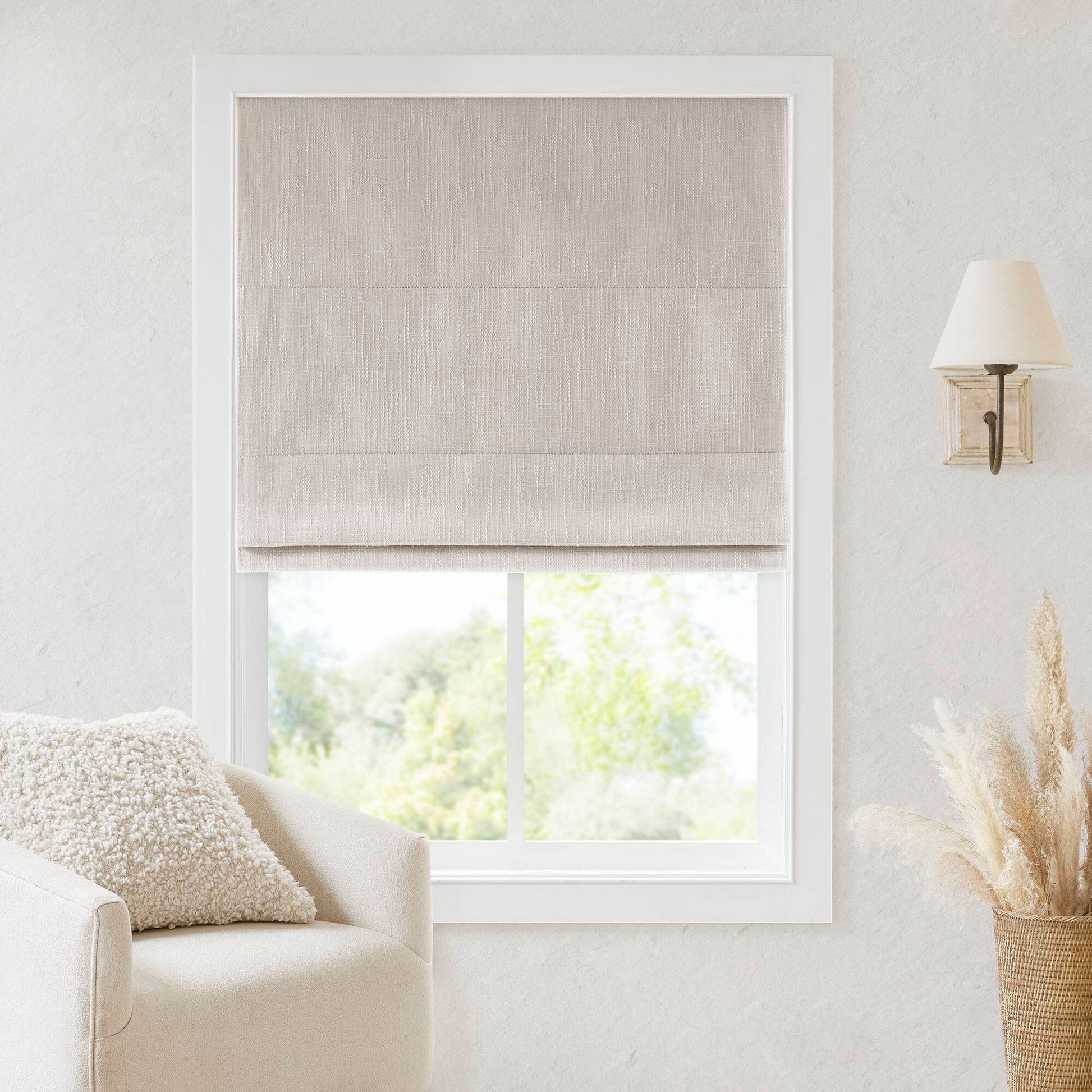 Quincy - 35x64" Total Blackout Cordless Roman Shade - Linen