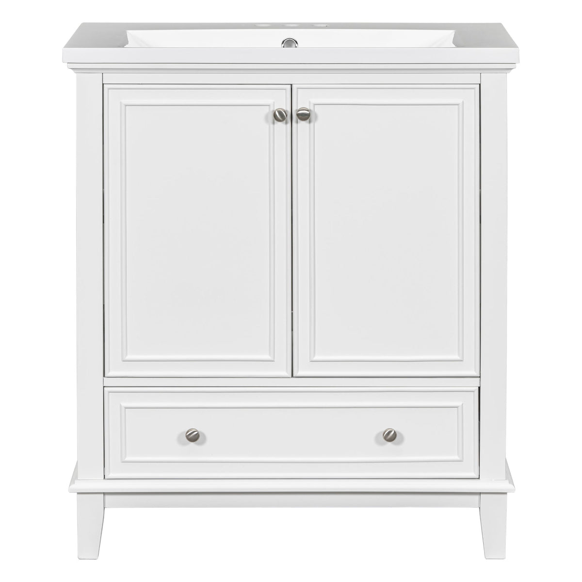 Modern Bathroom Vanity With Sink Combo, Multi Functional Cabinet With Doors And Drawer