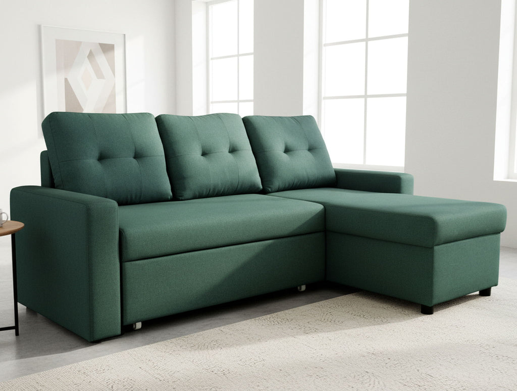 Convertible L Shaped Sectional Sleeper Sofa Bed, Saving Pull Out Couch