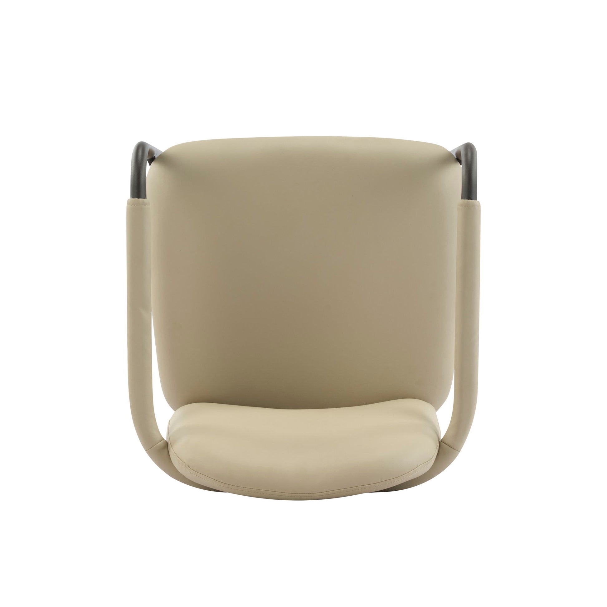 Modern Dining Chair (Set of 2) With Iron Frame - Espresso / Khaki