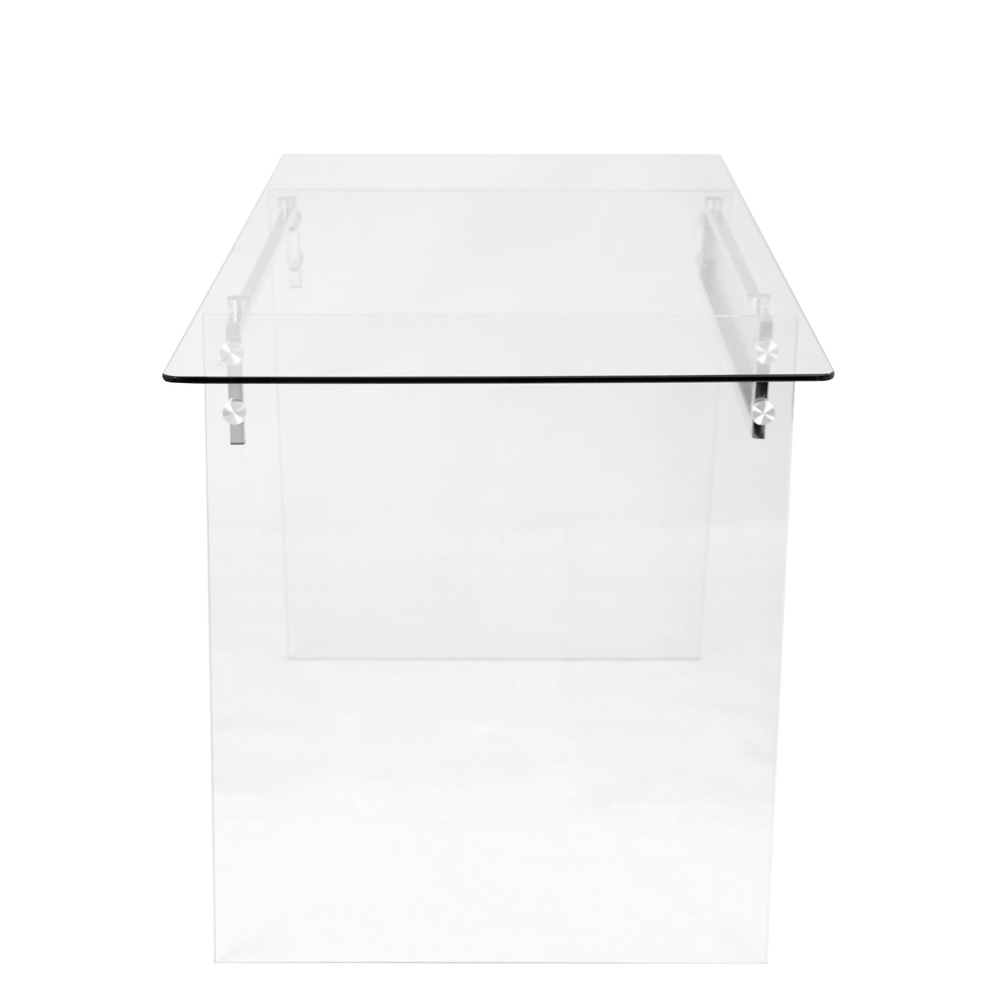 Glacier - Contemporary Desk - Clear / Chrome