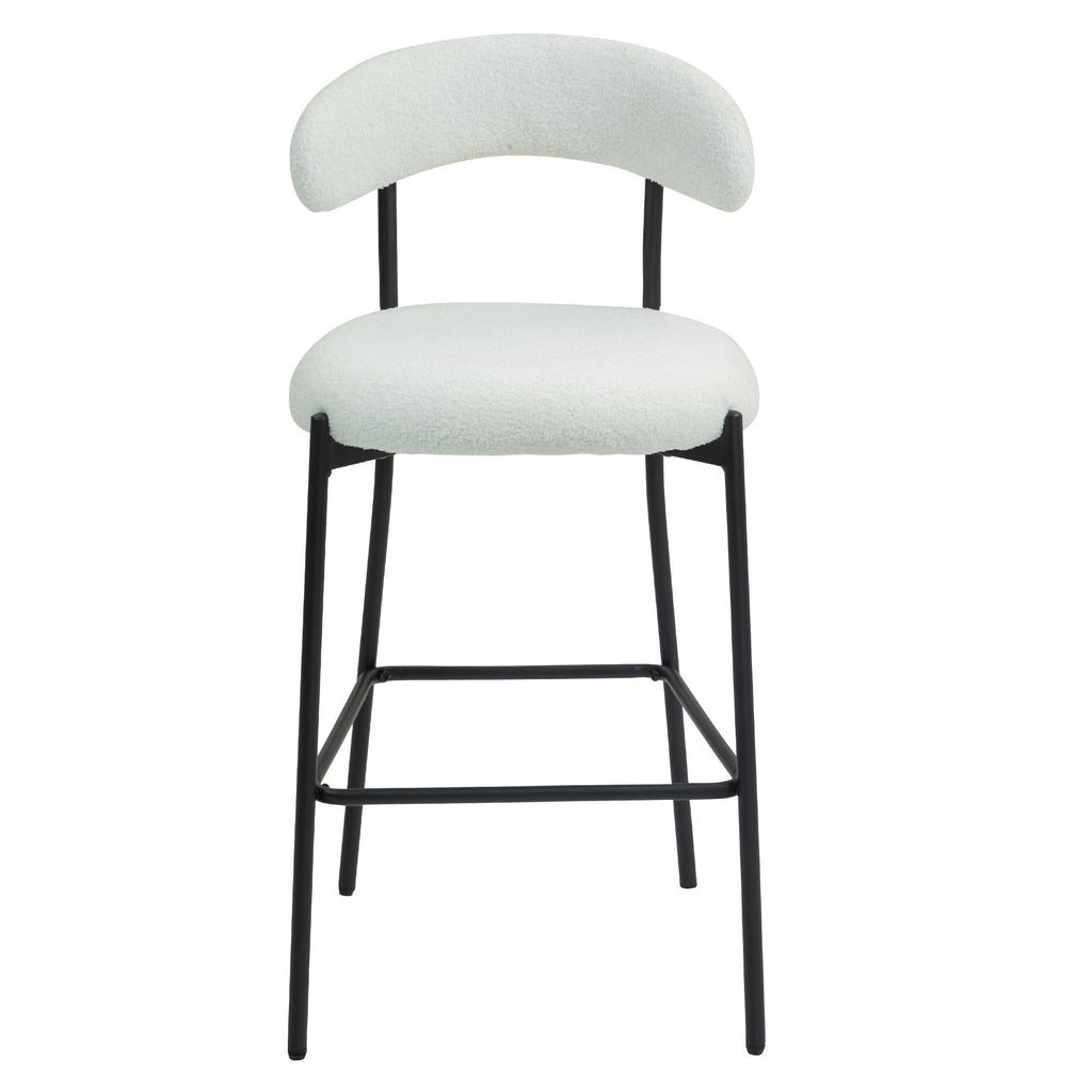 Counter Height Bar Stools With Powder Coating Base And Footrest