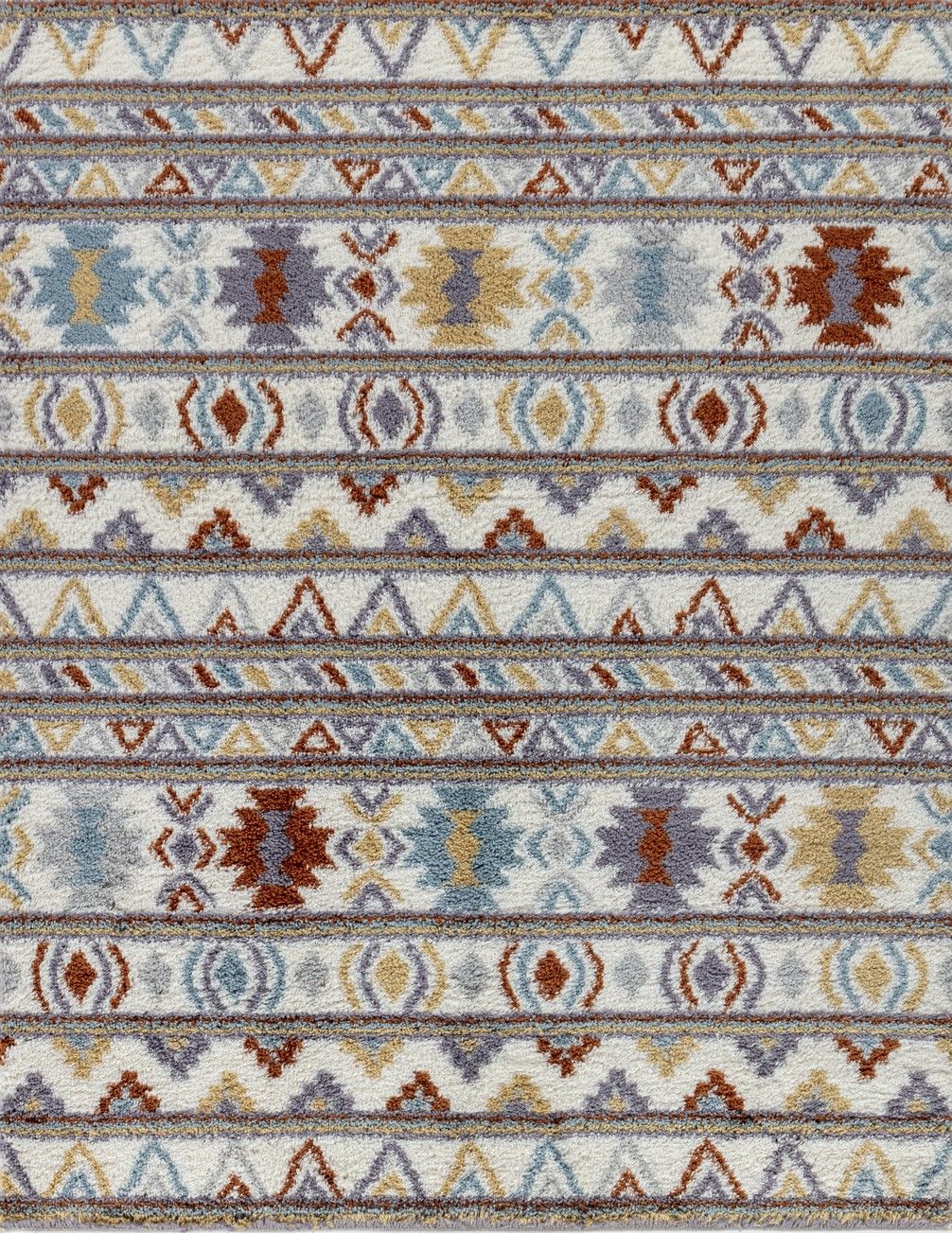 Loft Shag - 7'10" X 9'10" Shaggy Area Rug - Multi, Polypropylene