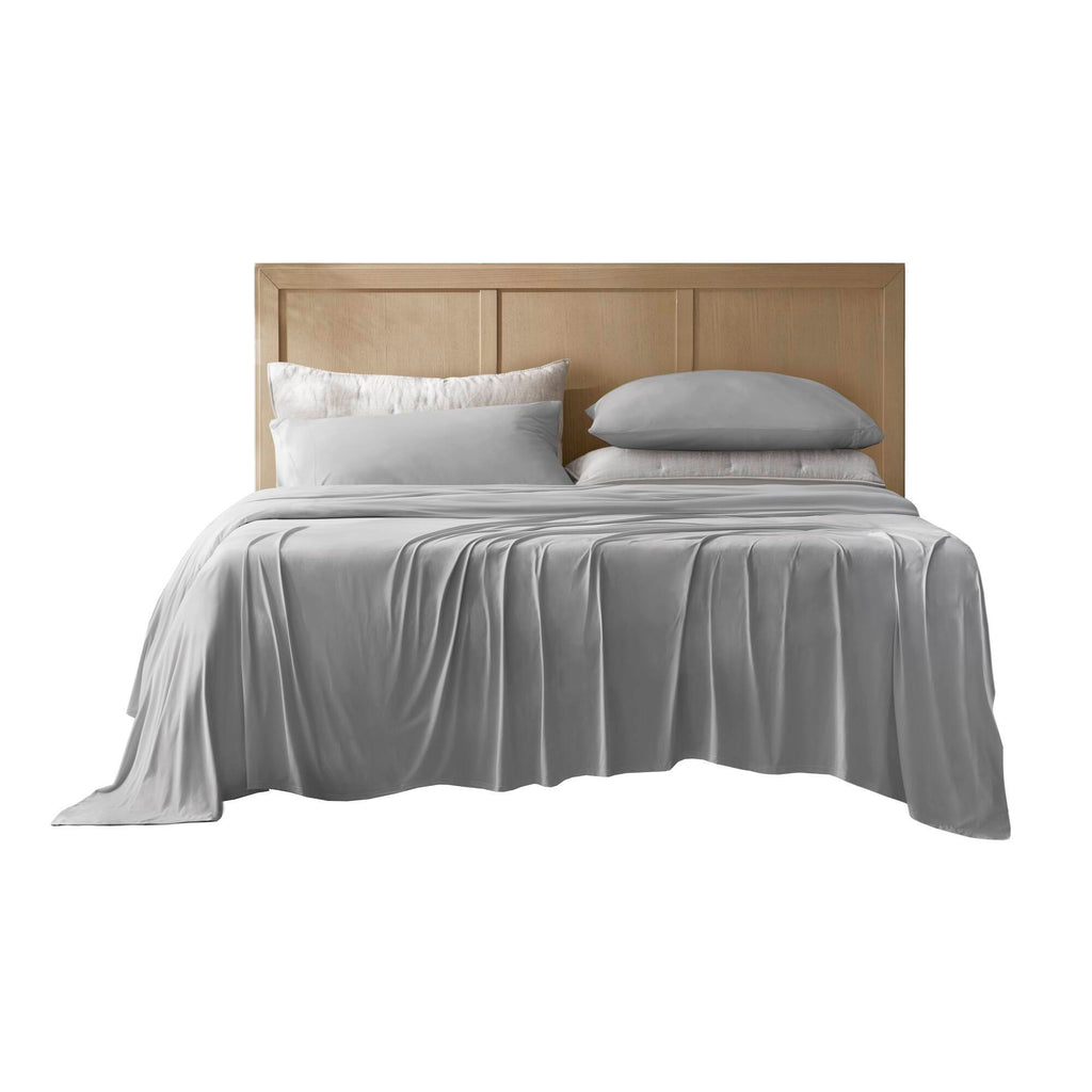 Split King Stretch Jersey Sheet Set - Gray