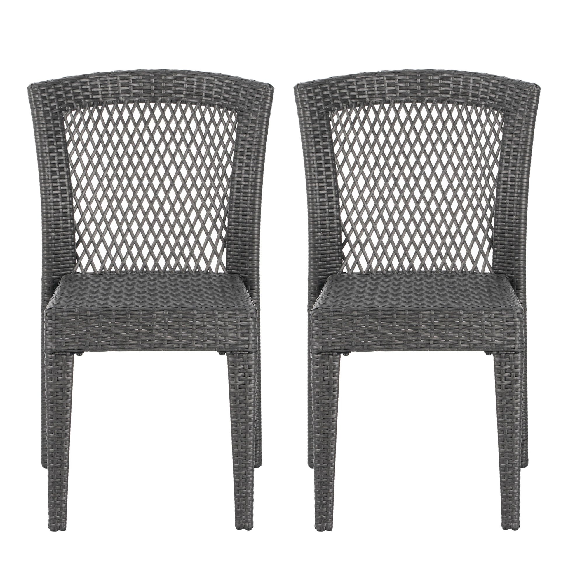 Farley - Stacking Sidechair (Set of 2) With Open Backrests - Gray