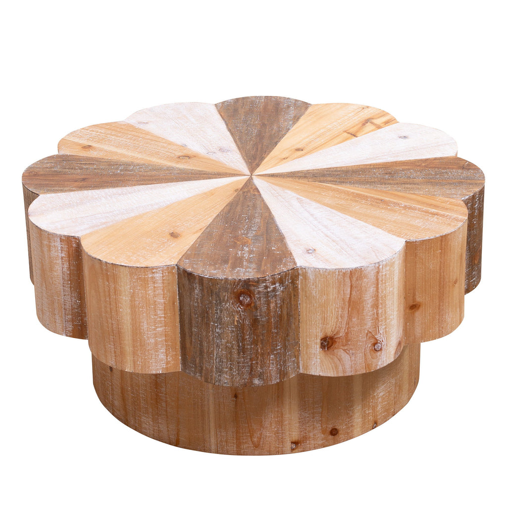 Flower Shaped Coffee Center Table For Living Room - Multicolor