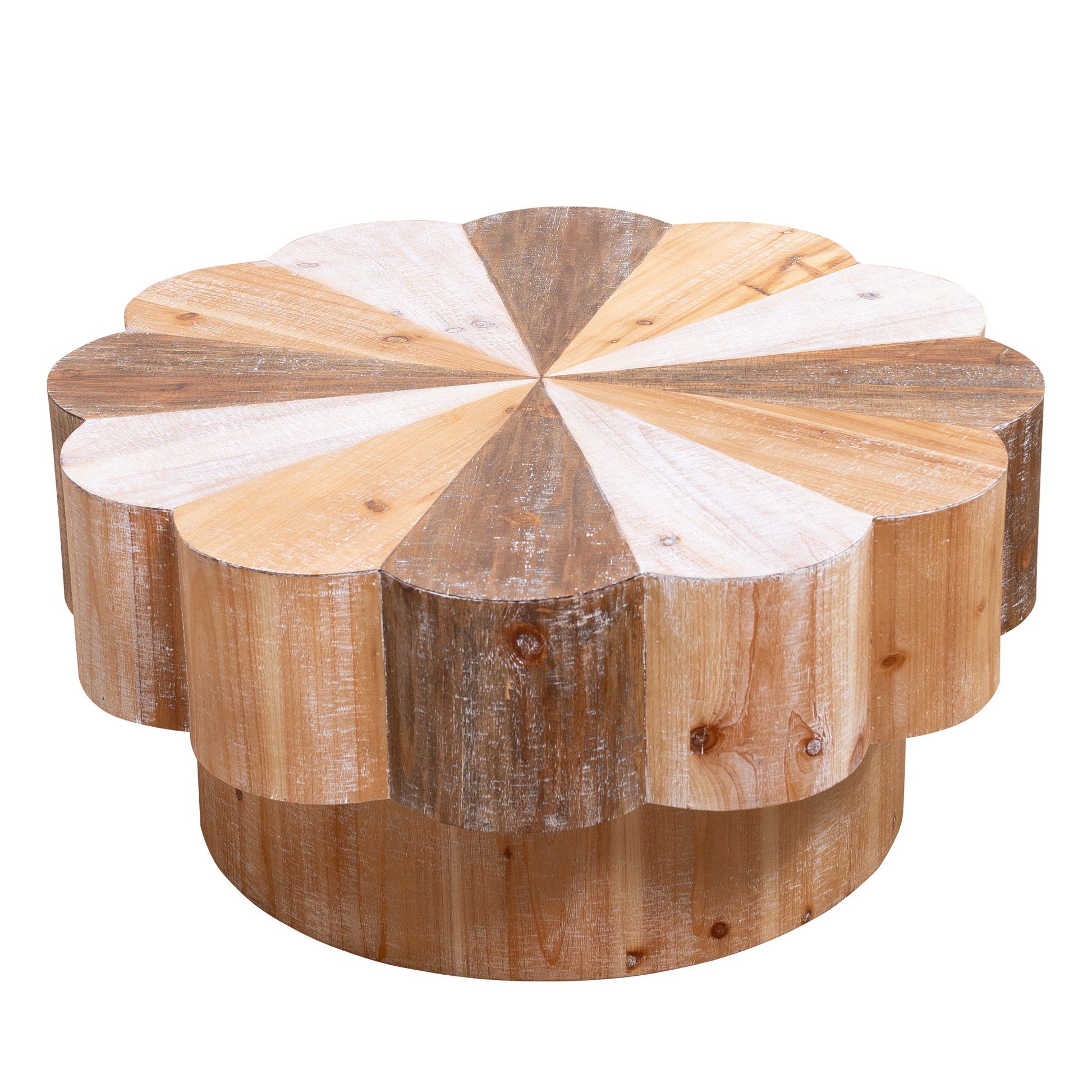 Flower Shaped Coffee Center Table For Living Room - Multicolor