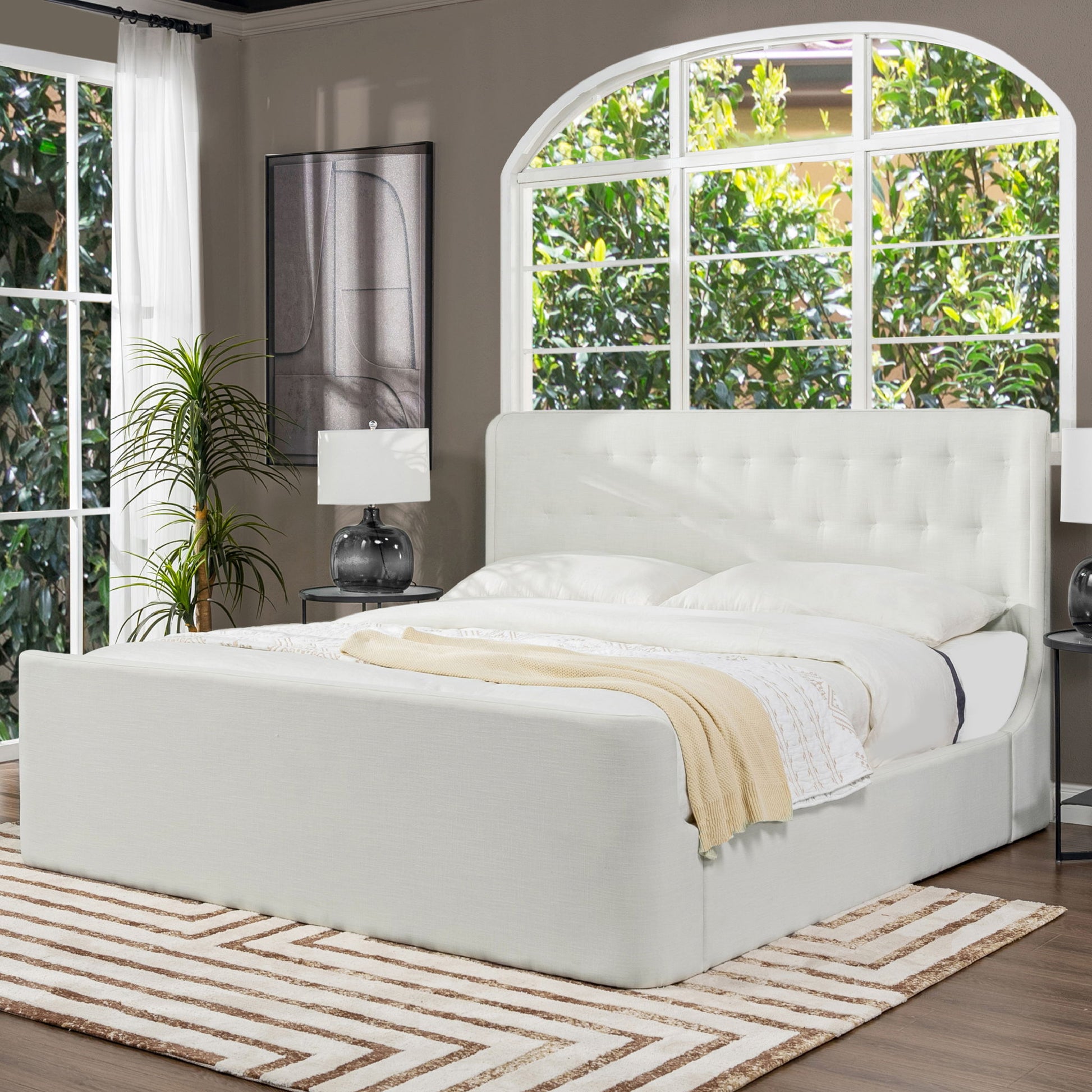 Brooks - Contemporary Tufted Shelter Platform Bed