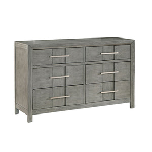 6 Drawer Dresser - Gray - Wood