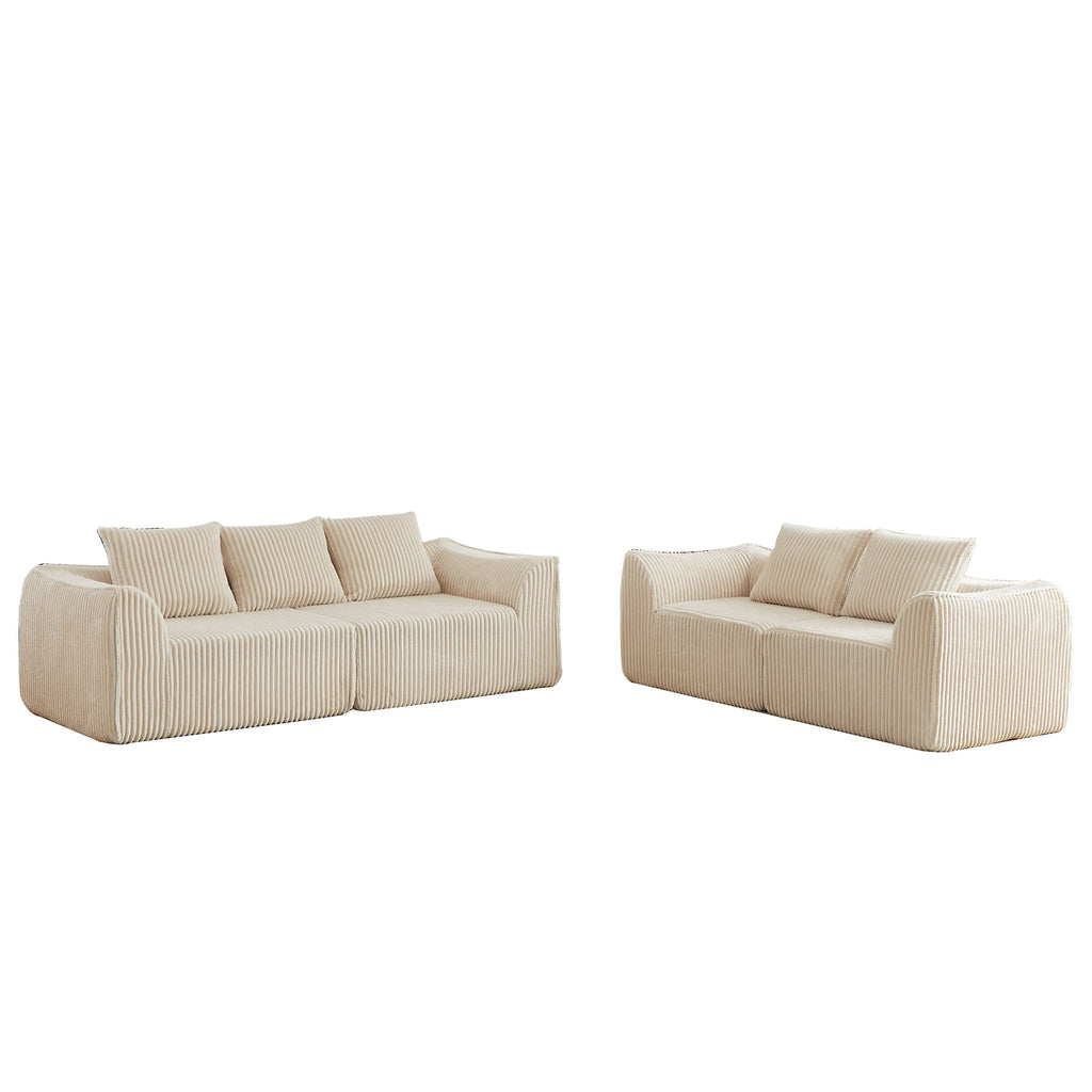 Minimalist Set With Curved Lines & Gently Sloped Backrest