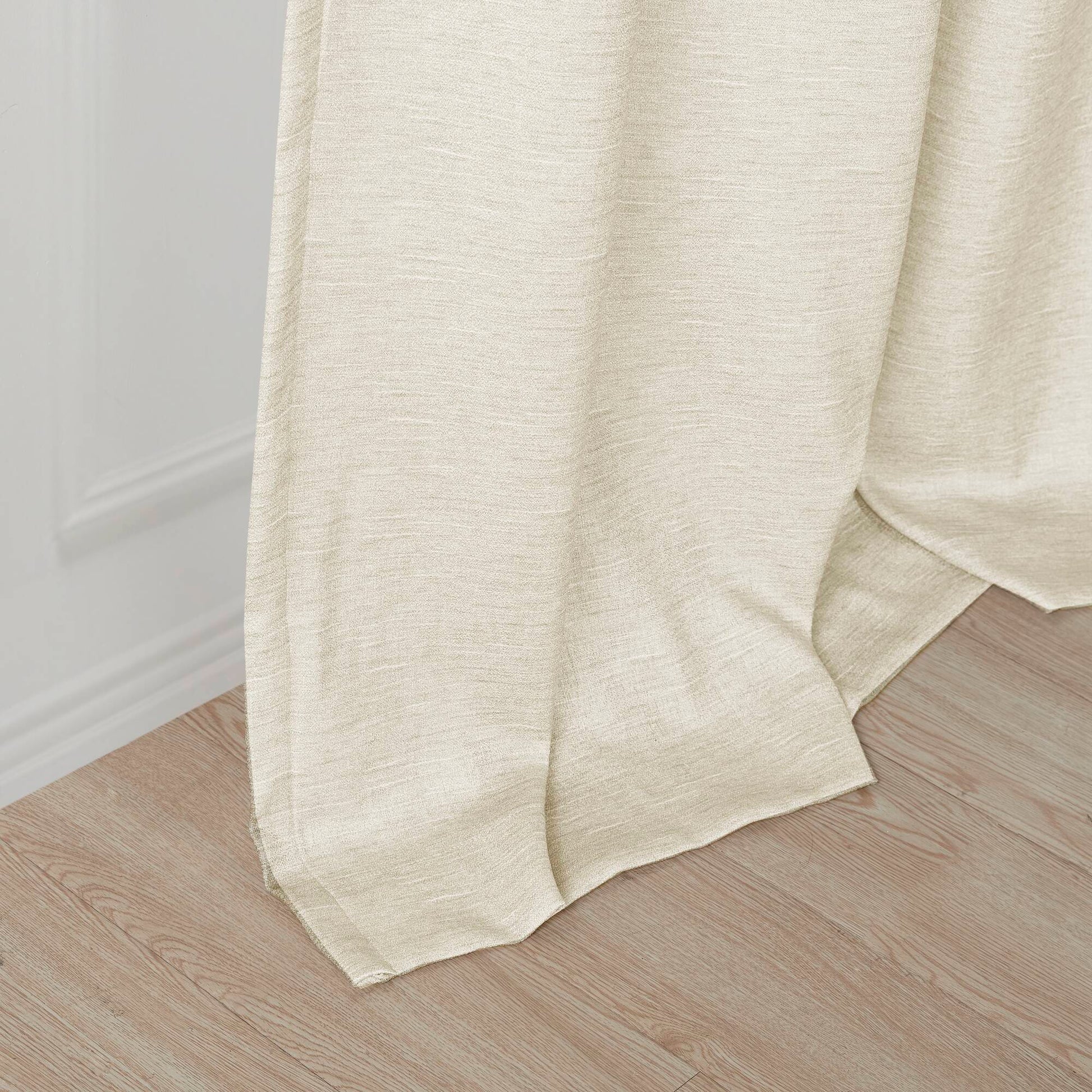 Como - 95" Tonal Printed Total Blackout Window Panel Pair - Ivory