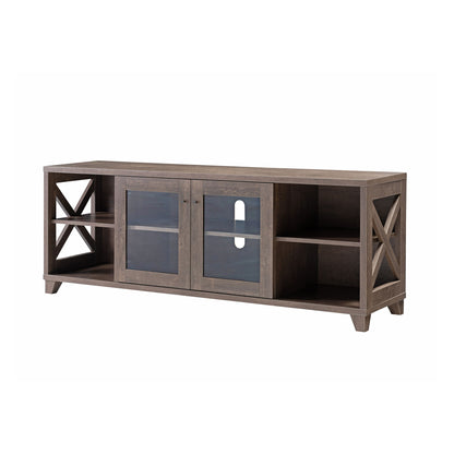 60" Farmhouse Home Entertainment Center, TV Stand With 4 Shelves