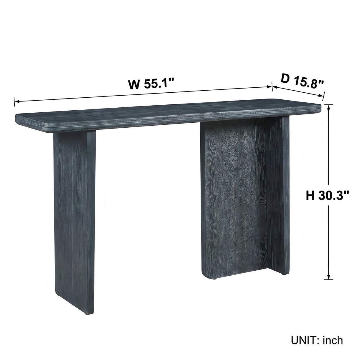 Arden - Rounded Edge Console Table