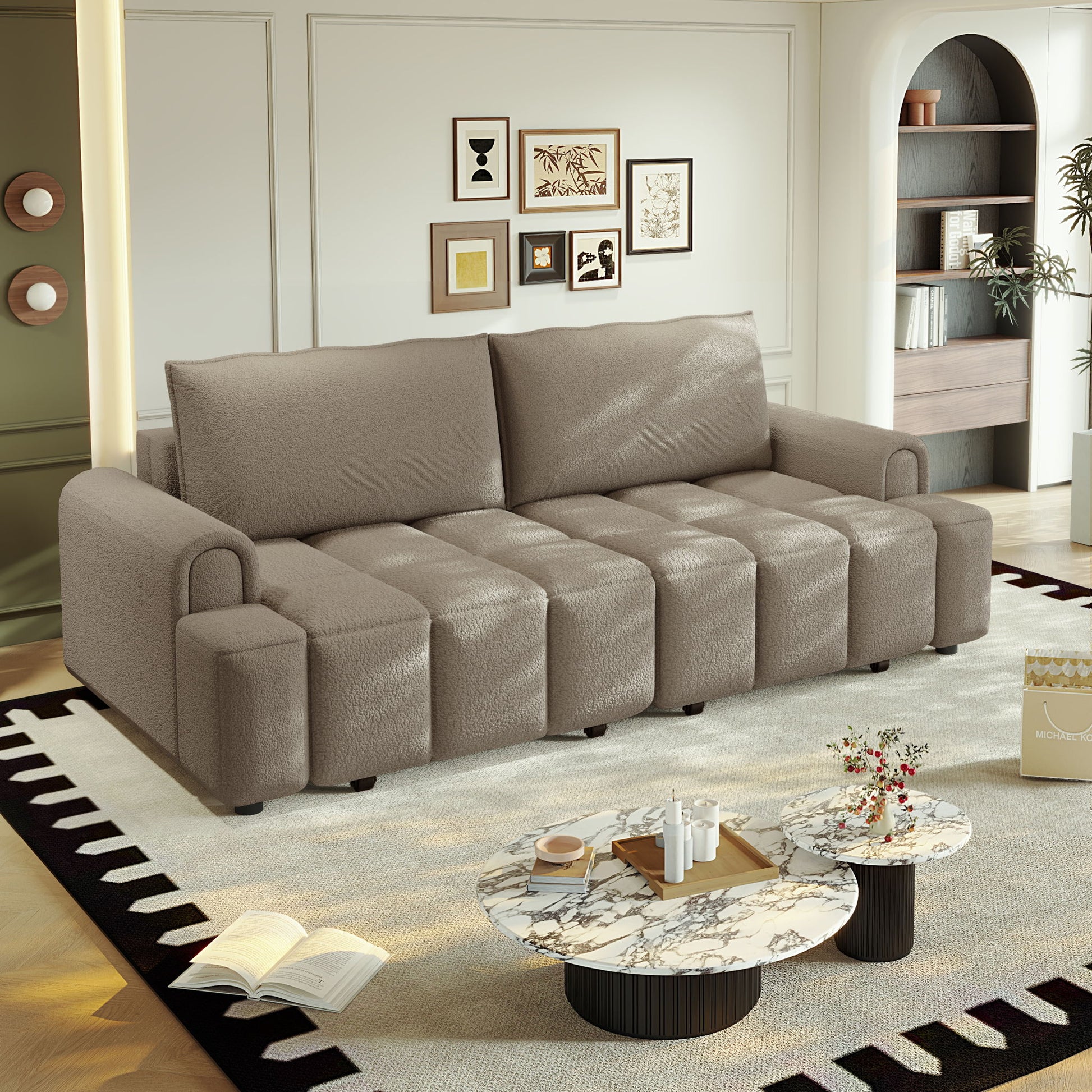 4 Seater Modern Couch With Seats Storage