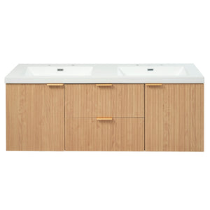 Modern Wall Mounted Bathroom Vanity, Soft Close Doors