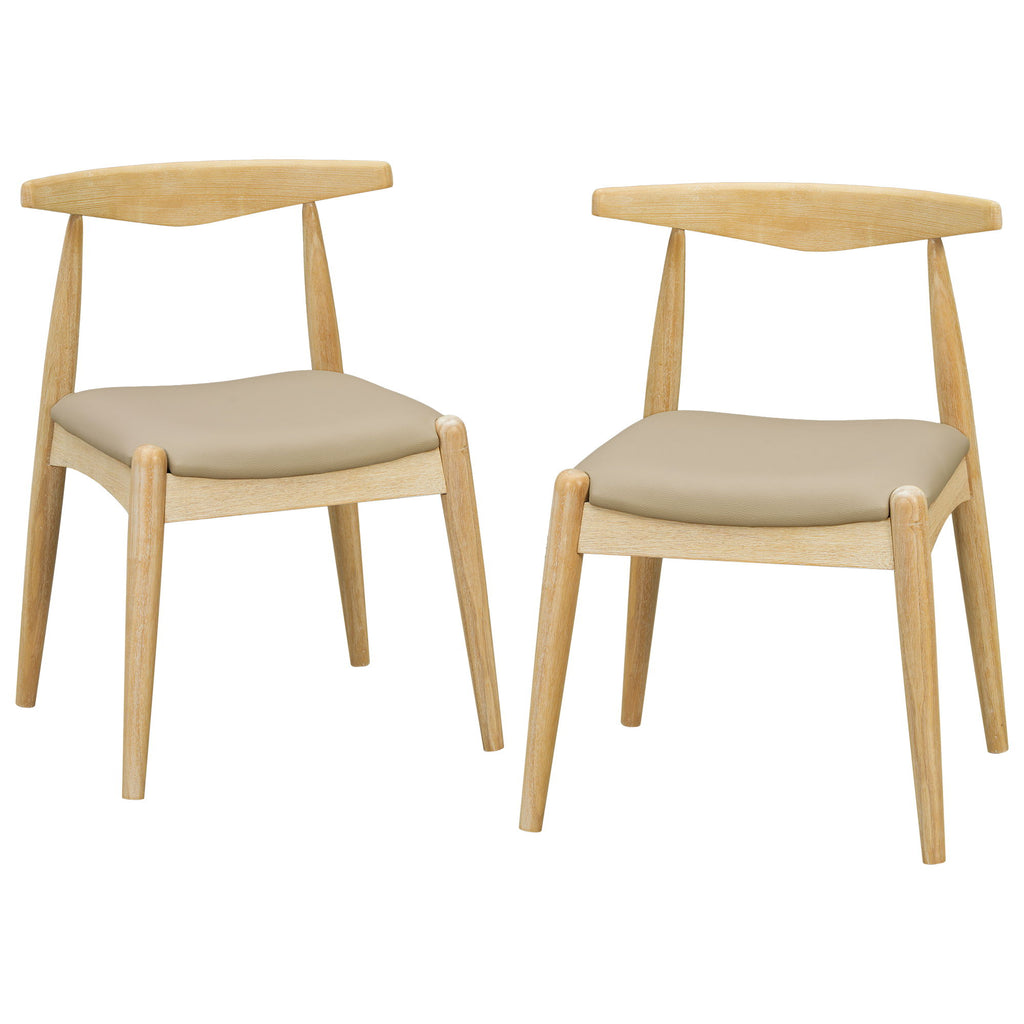 Dining Chairs With Ergonomic Backrest (Set of 2)