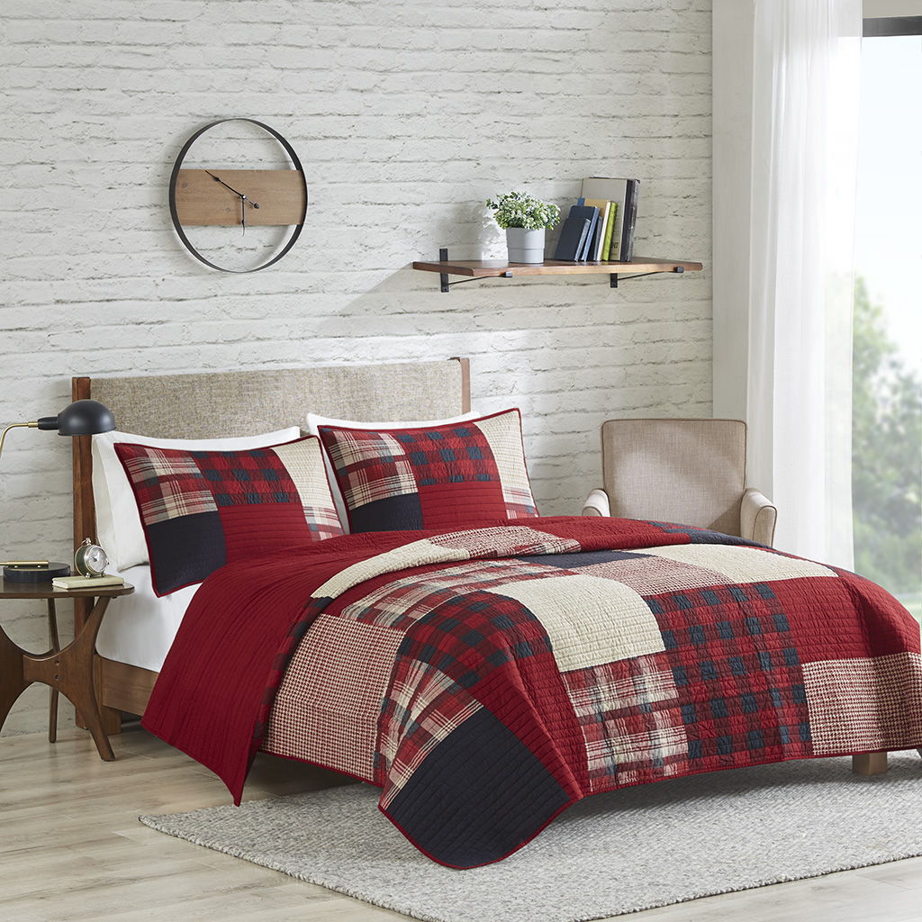 Sunset - Oversized Coverlet Mini Set - Red