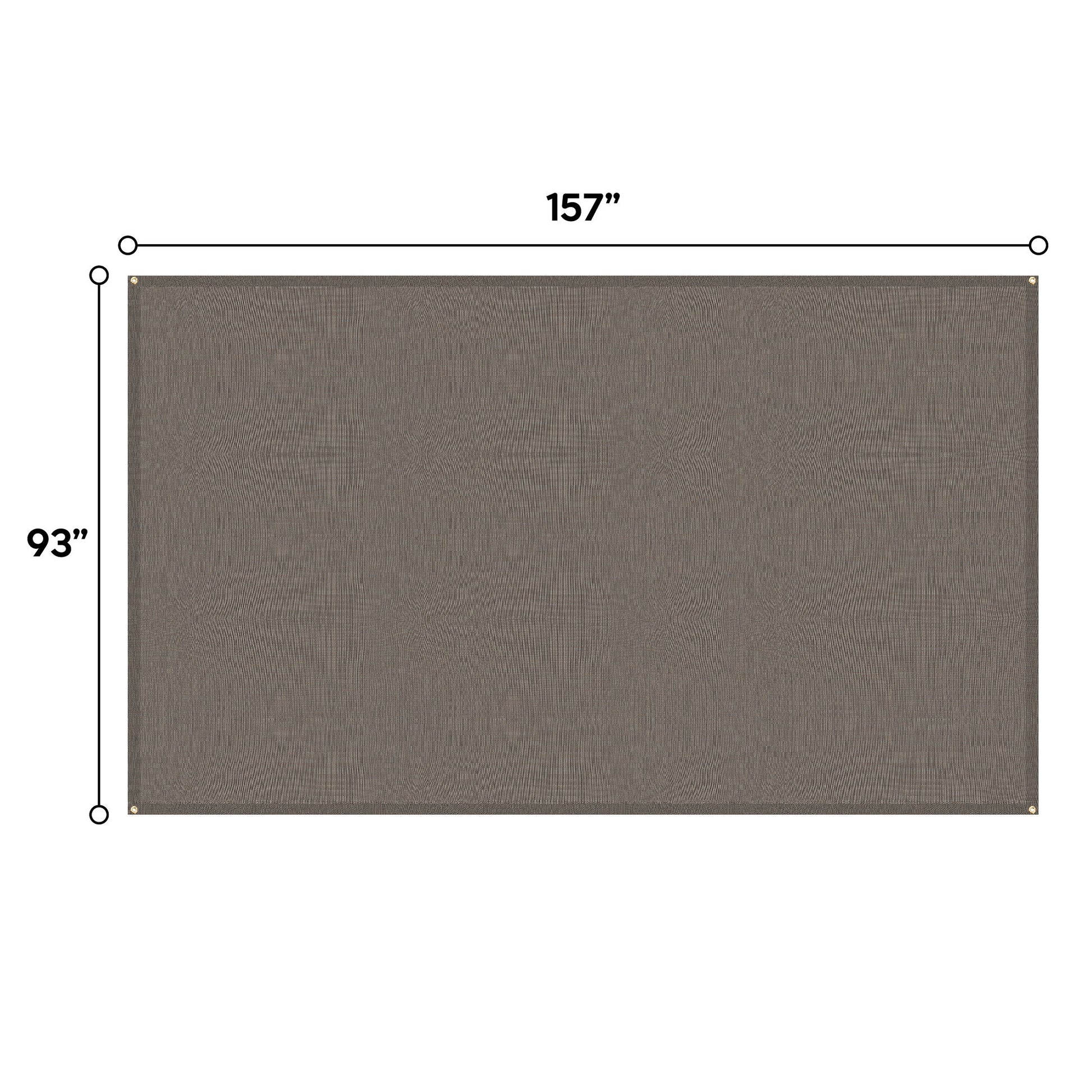 13' X 7.7' Outdoor Pergola Sun Shade Cover Cloth Patio Canopy Hdpe Permeable With Grommets - Brown