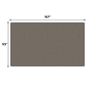 13' X 7.7' Outdoor Pergola Sun Shade Cover Cloth Patio Canopy Hdpe Permeable With Grommets - Brown
