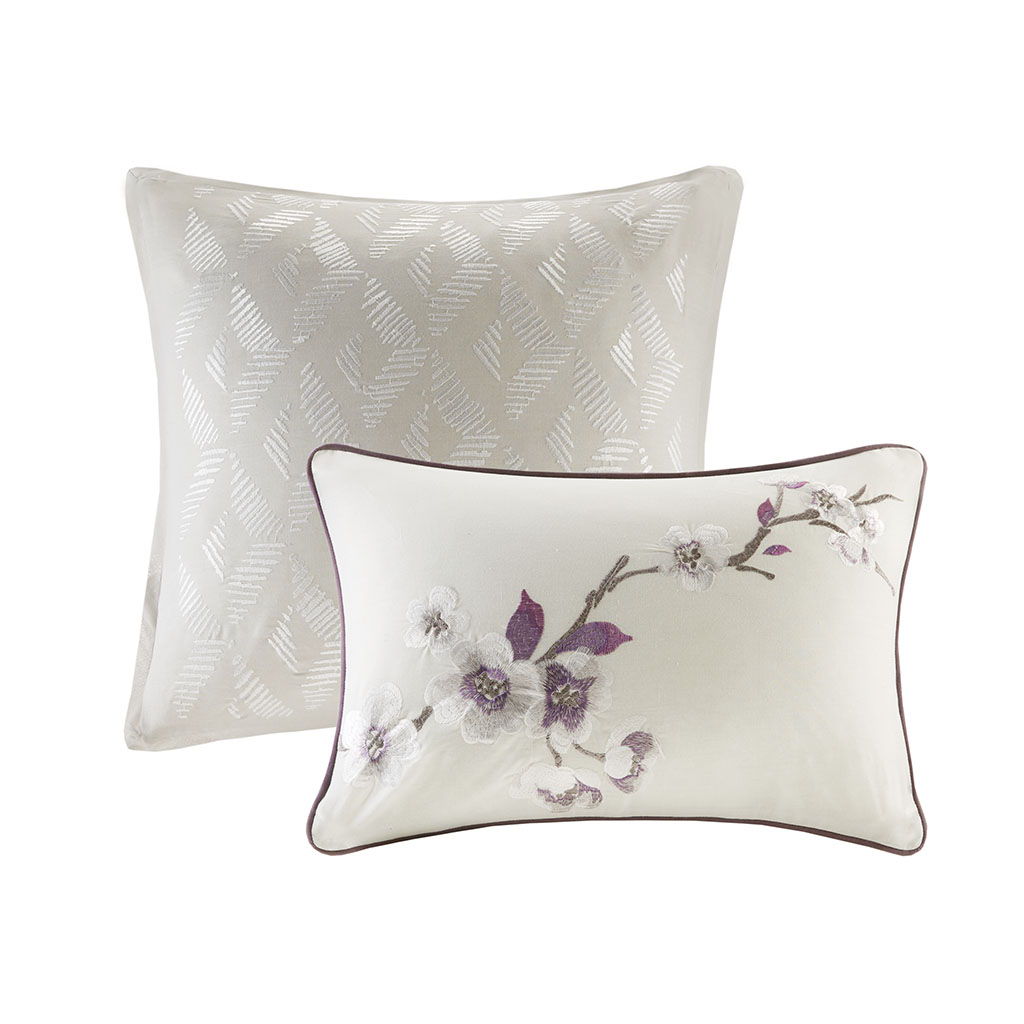 Holly - King 8 Piece Comforter Set - Purple