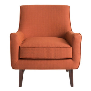 Accent Chair Upholstered With Legs - Burnt Orange