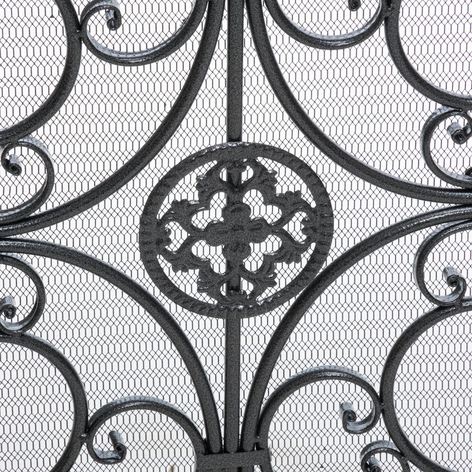 Darcie - Wrought Fireplace Screen, Ornate Design