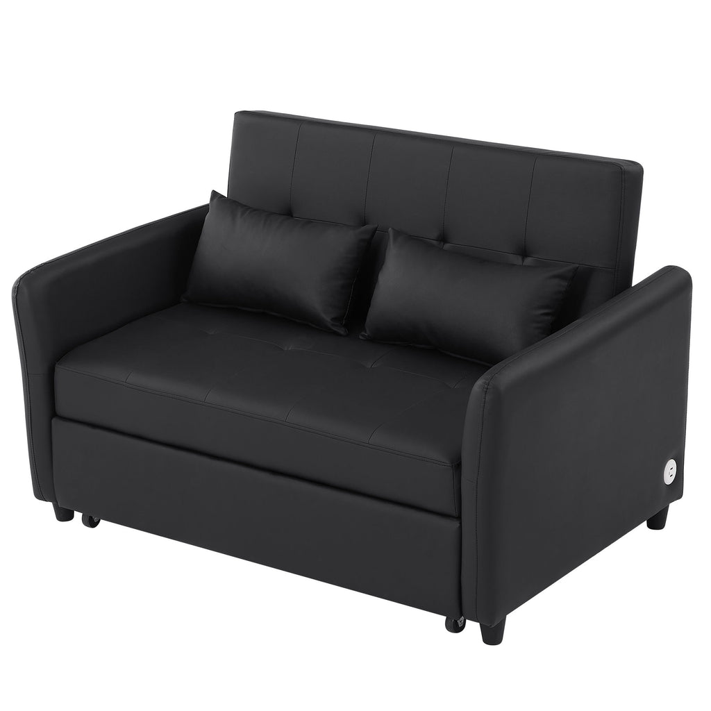 Convertible Sleeper Bed, Adjustable Oversized Armchair With 3 USB Ports