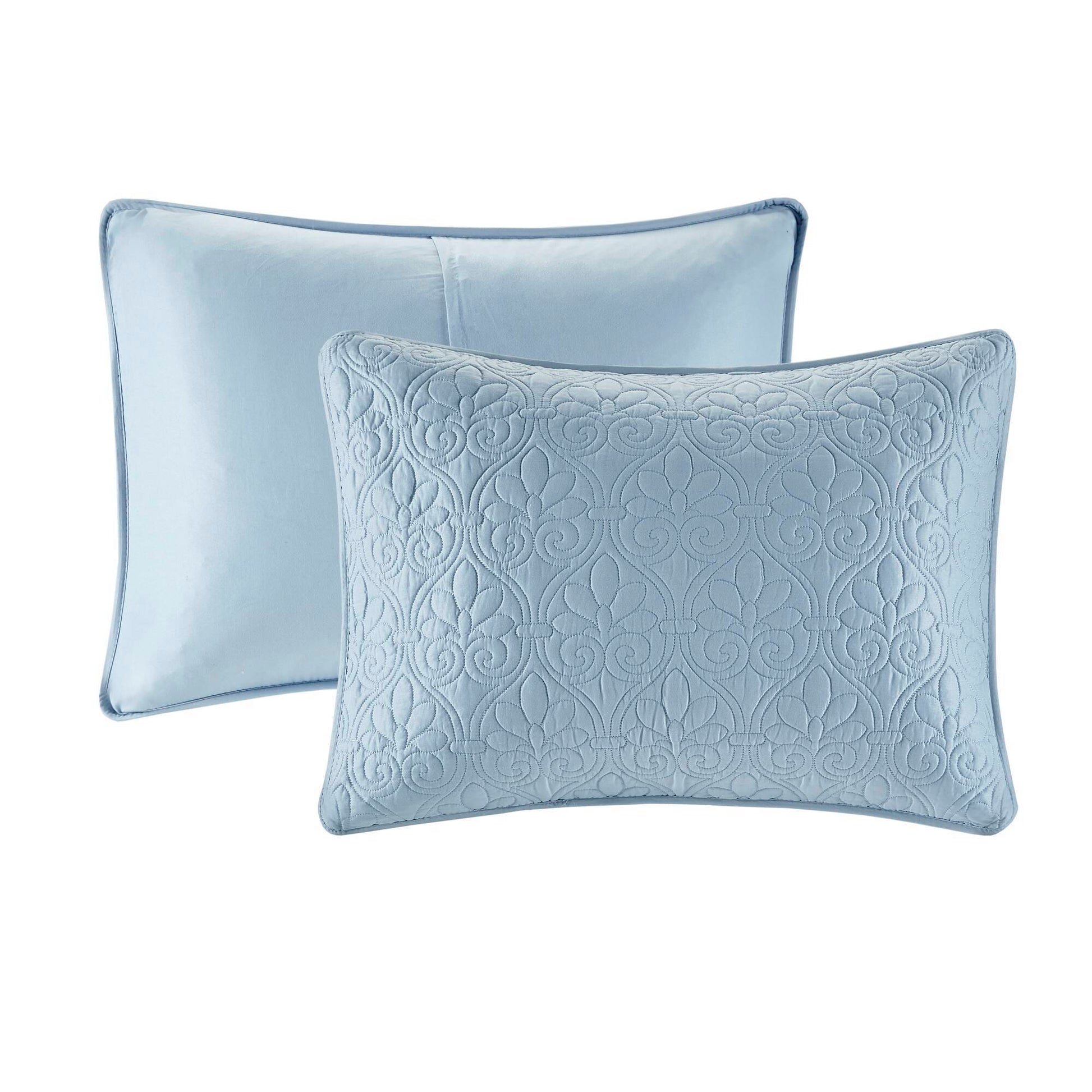 Quebec - Reversible Coverlet Set - Blue