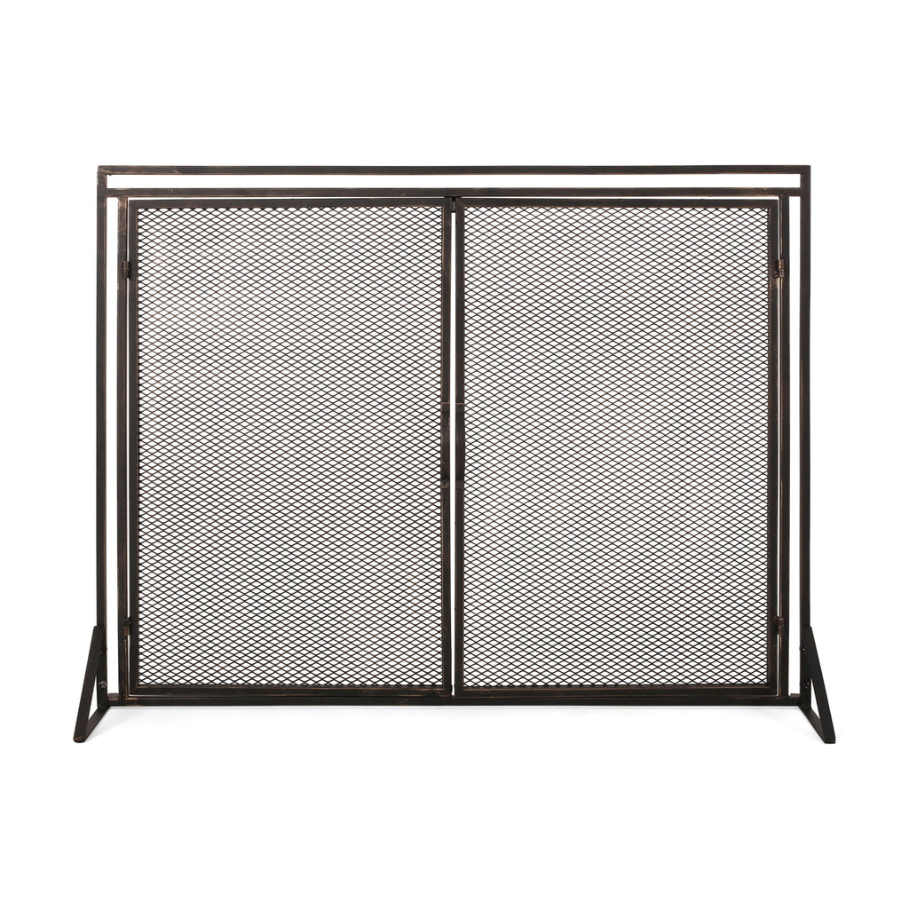 Samantha - Iron Fireplace Screen 2 Door Design
