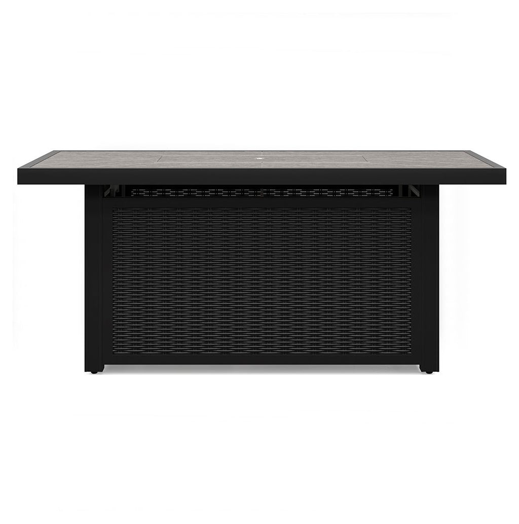 Beachcroft - Rectangular Fire Pit Table - Black / Light Gray
