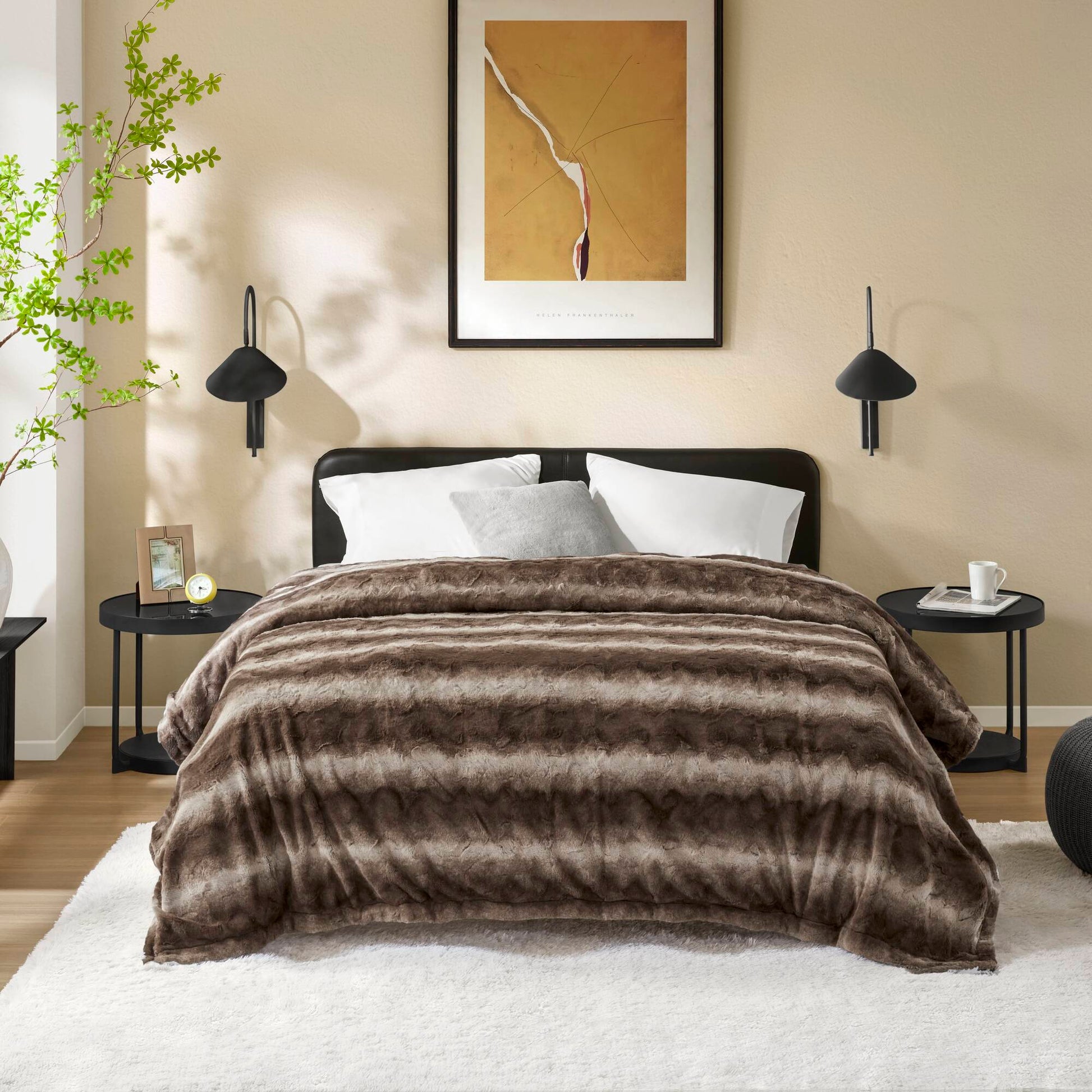 Zuri - 108" x 90" Blanket - Brown
