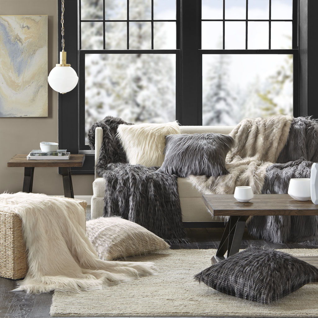 Edina - Square Pillow - Gray