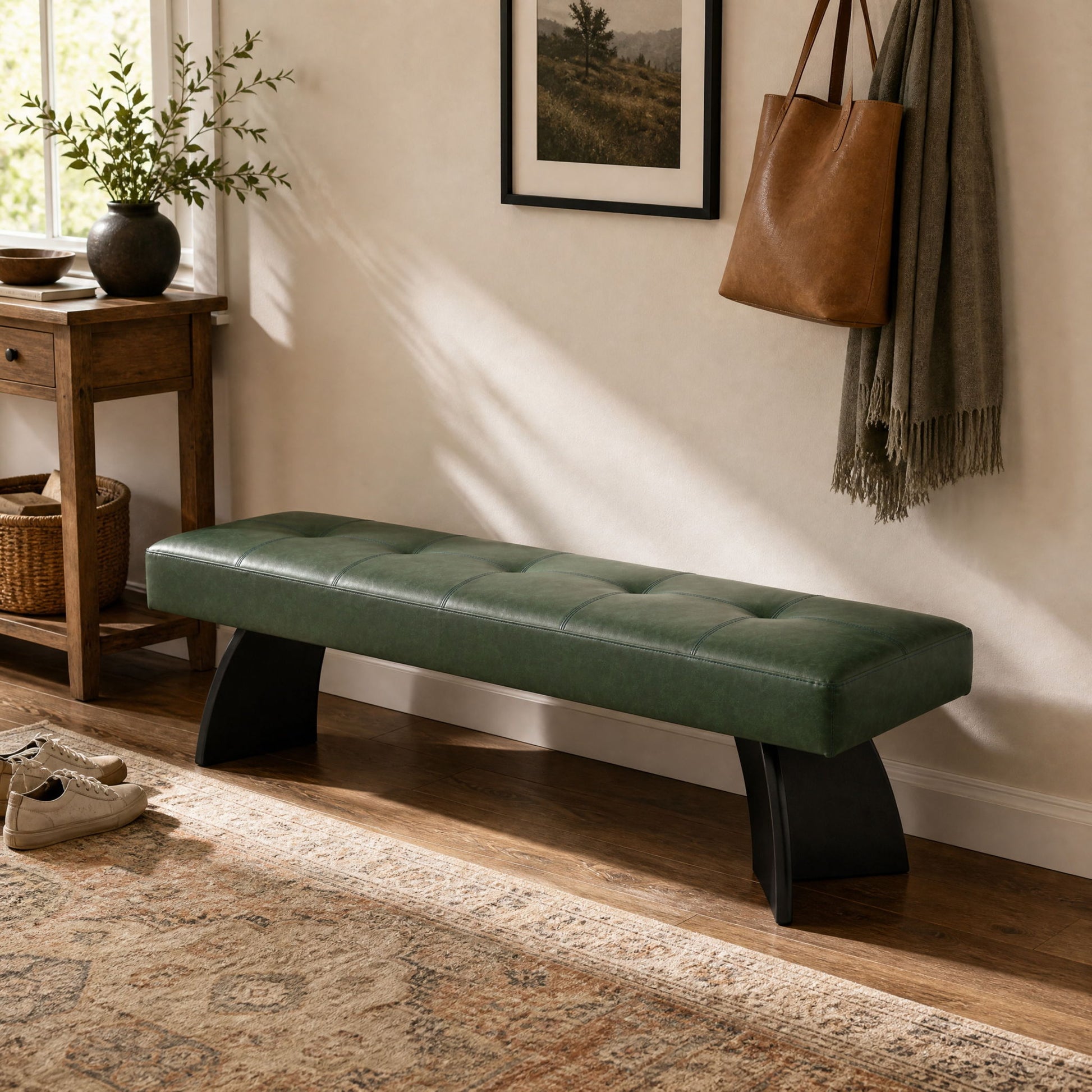 Upholstered Indoor Dining Bench For Kitchen