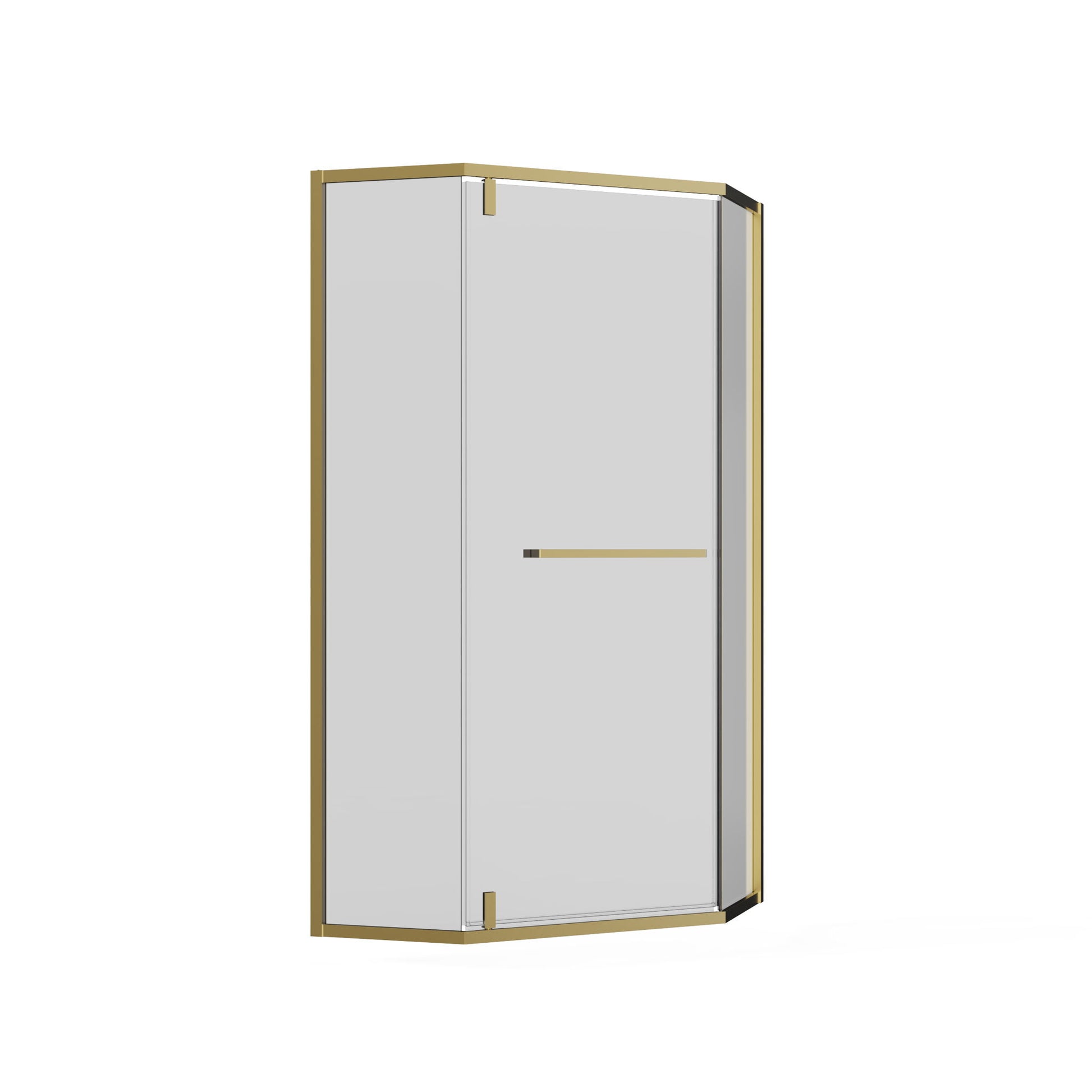 Goodyo - Neo-Angle Frameless Shower Door - Gold