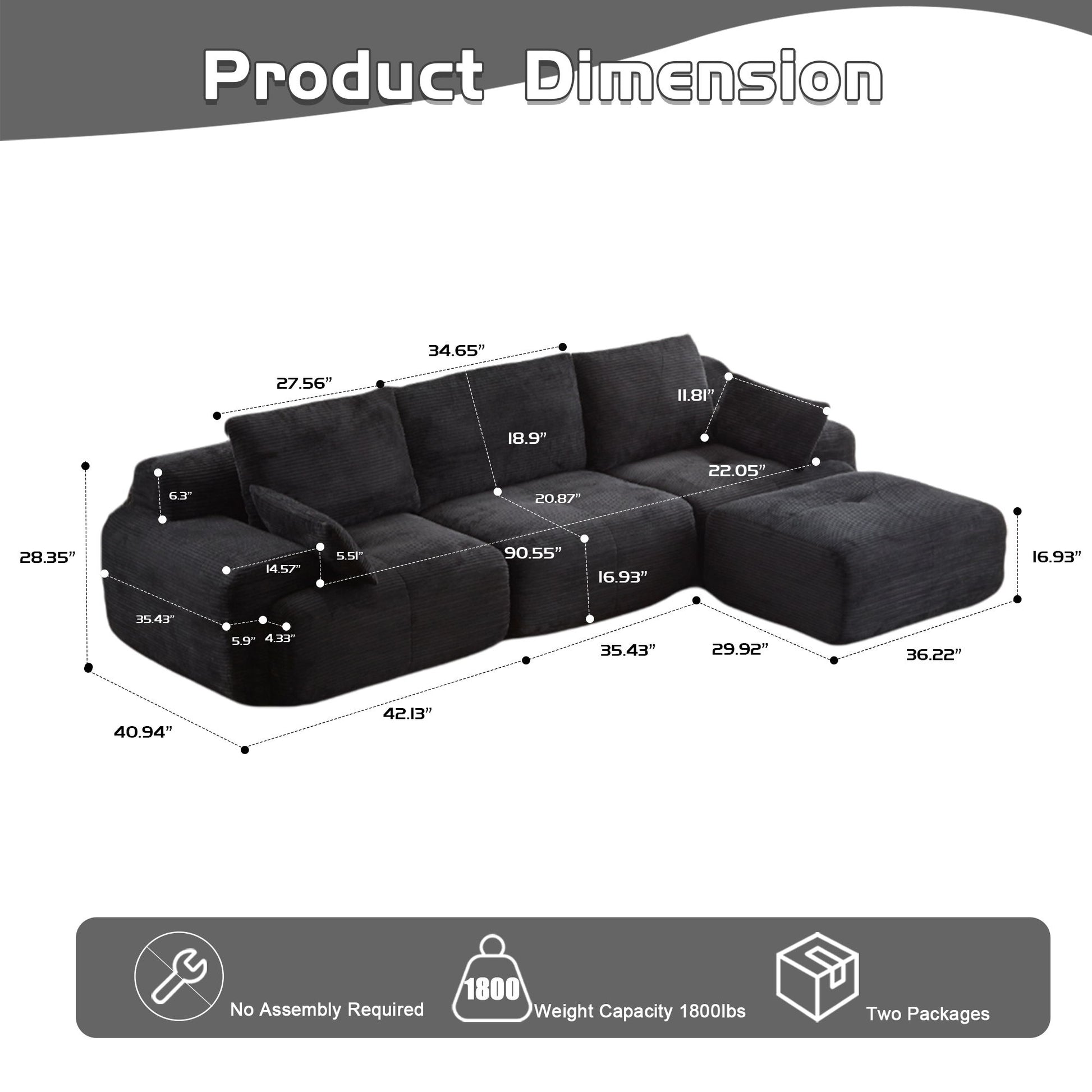 Compressed Sofa, Large Sectional Couches For Living Room