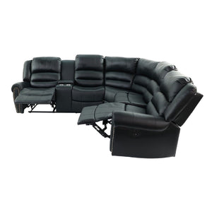Reclining Sectional Sofa With Console