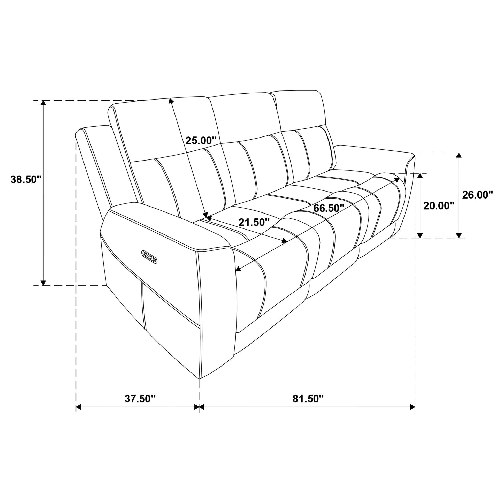 Patrick - Power Reclining Sofa With Dual Recliners