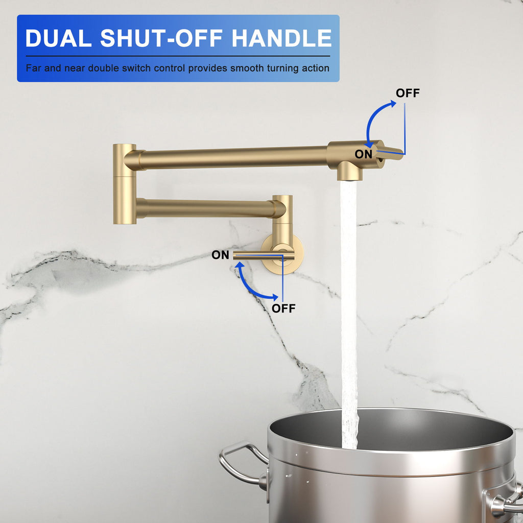 Modern Design Wall Mount Pot Filler Faucet Folding Stretchable